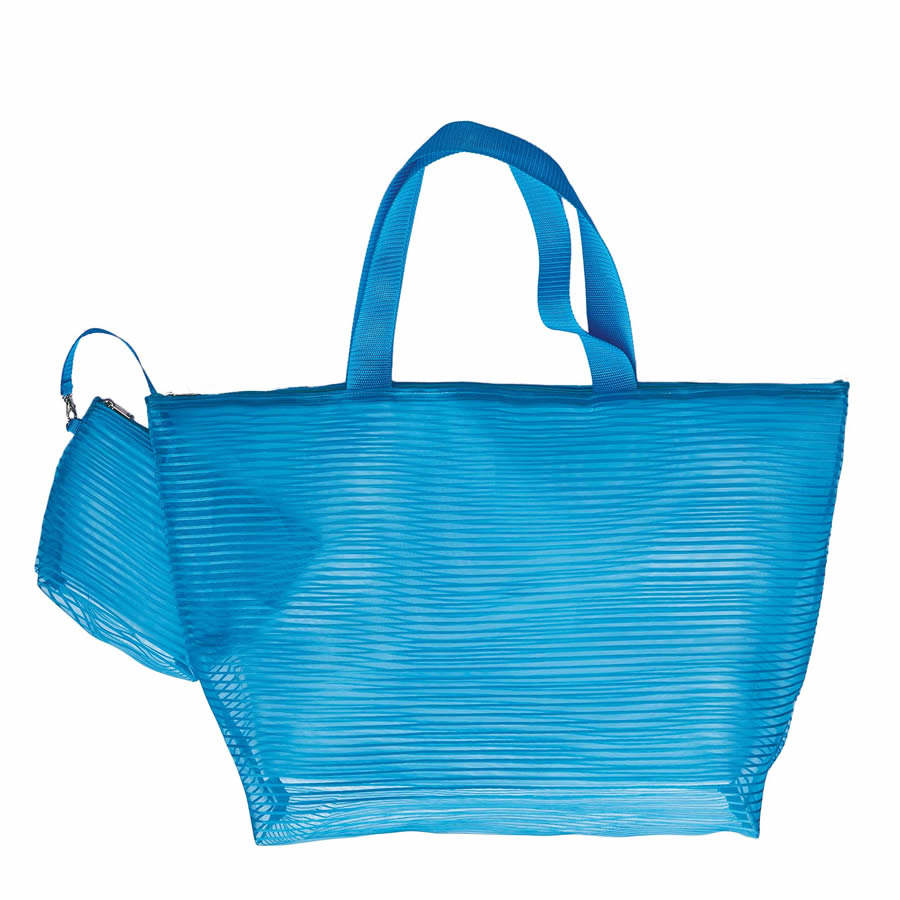 Cappelli Tote & Cosmetics Bag - Turquoise