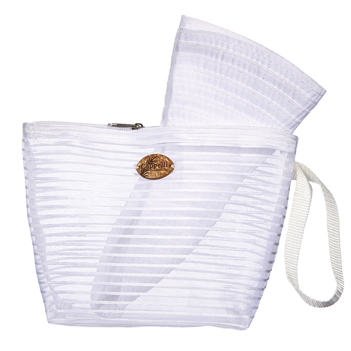 Cappelli Pack a Hat & Mesh Tote - White - Click Image to Close