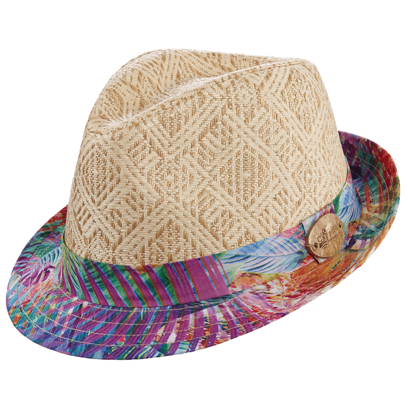 Cappelli Fabric Print Fedora - Violet