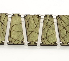 Green Tree Jewelry Mirror Modern Bracelet - Apple Green