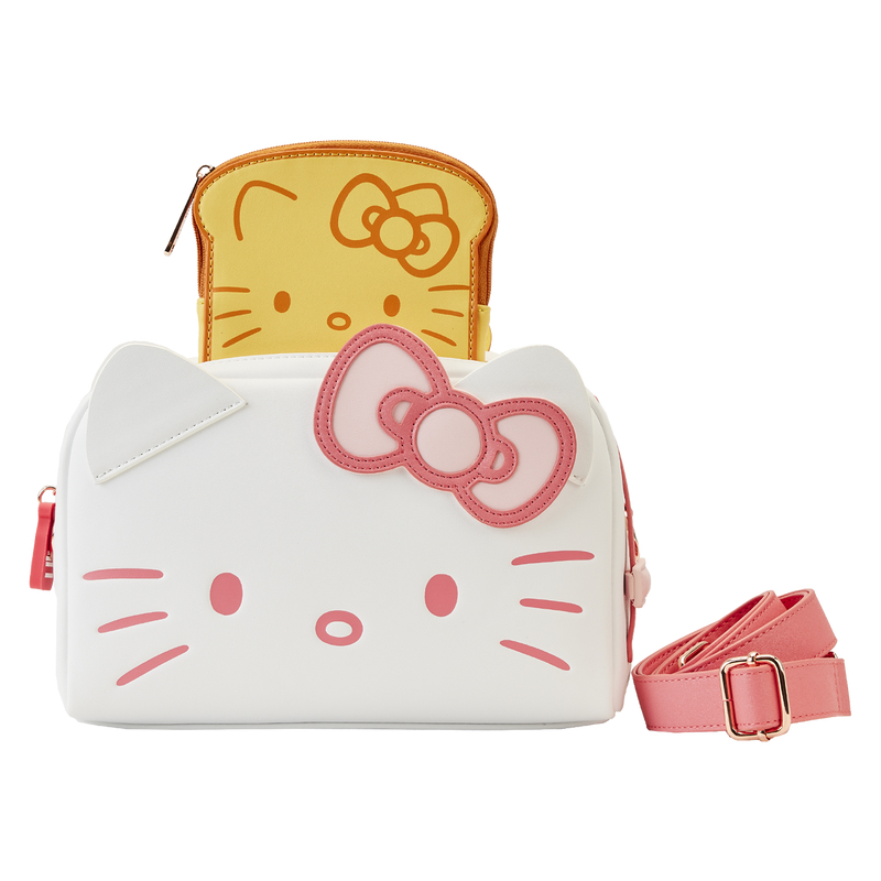 LoungeFly Hello Kitty Breakfast Toaster Crossbody Bag with Card Holder