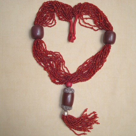 Multi Strand Red Necklace