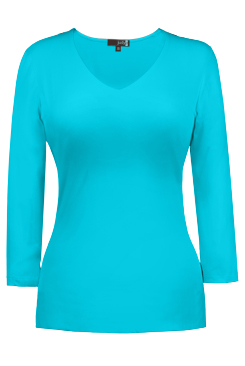 JudyP V Neck 3/4 Sleeve - Calypso