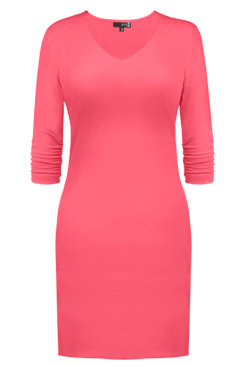 JudyP 3/4 Sleeve V Neck Dress - Bellissimo (M)