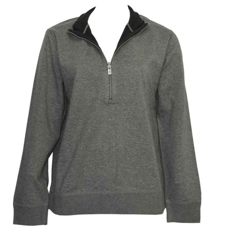 Tommy Bahama Flip Side Reversible Half Zip Sweatshirt- Heather