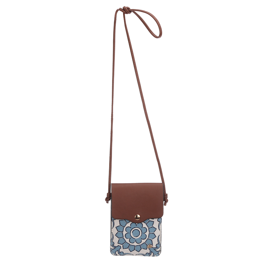 Cappelli Lemoncello Cell Phone Crossbody - Blue