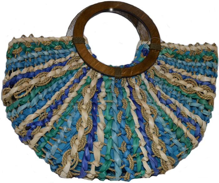 Cappelli Maize - Seagrass Bag - Turquoise