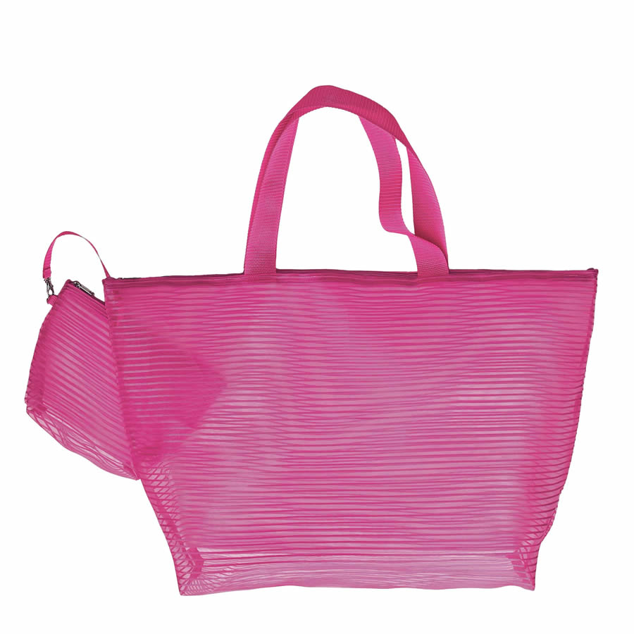 Cappelli Tote & Cosmetics Bag - Fuchsia