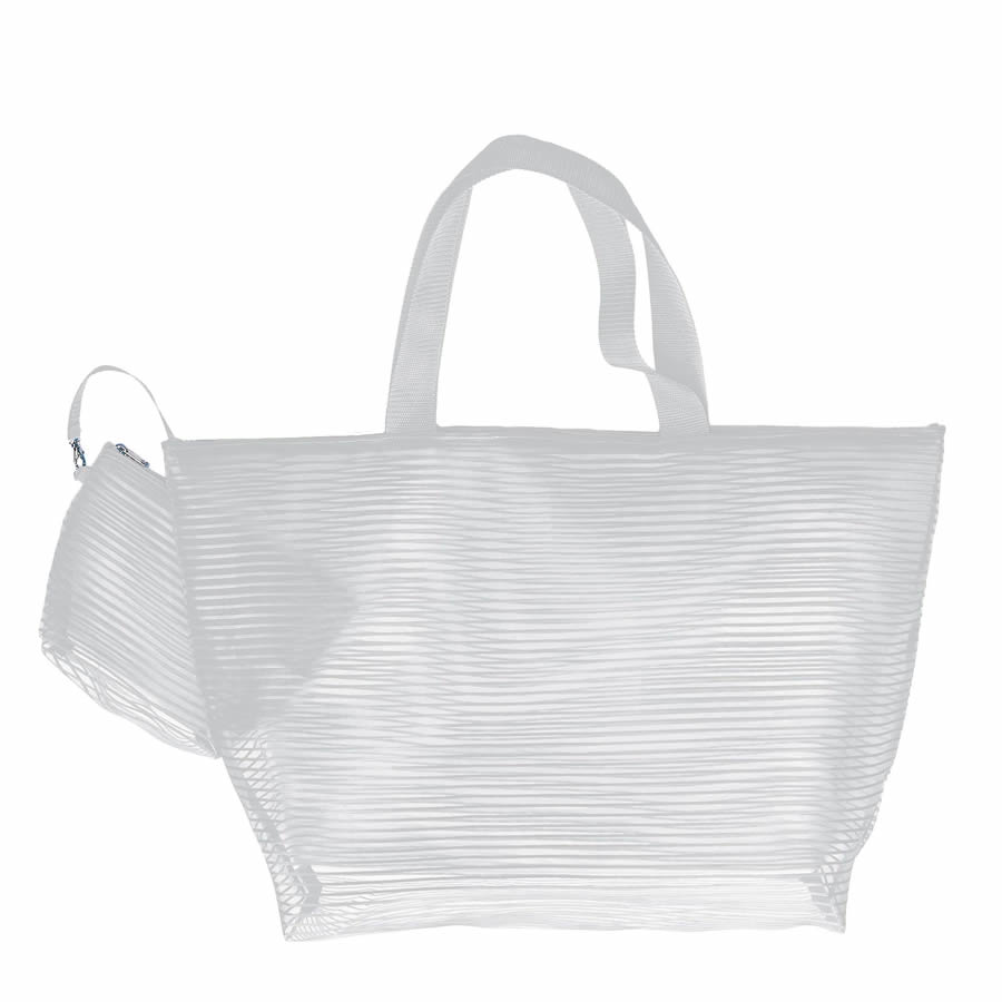 Cappelli Tote & Cosmetics Bag - White