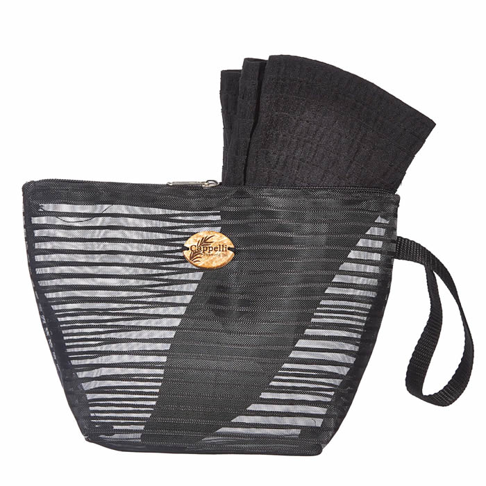Cappelli Pack a Hat & Mesh Tote - Black - Click Image to Close