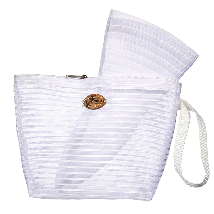 Cappelli Pack a Hat & Mesh Tote - White