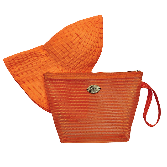 Cappelli Pack a Hat & Mesh Tote - Orange