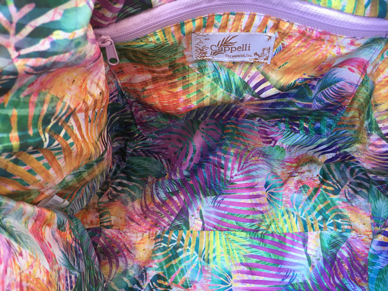 Cappelli Fabric & Straw Tote - Violet