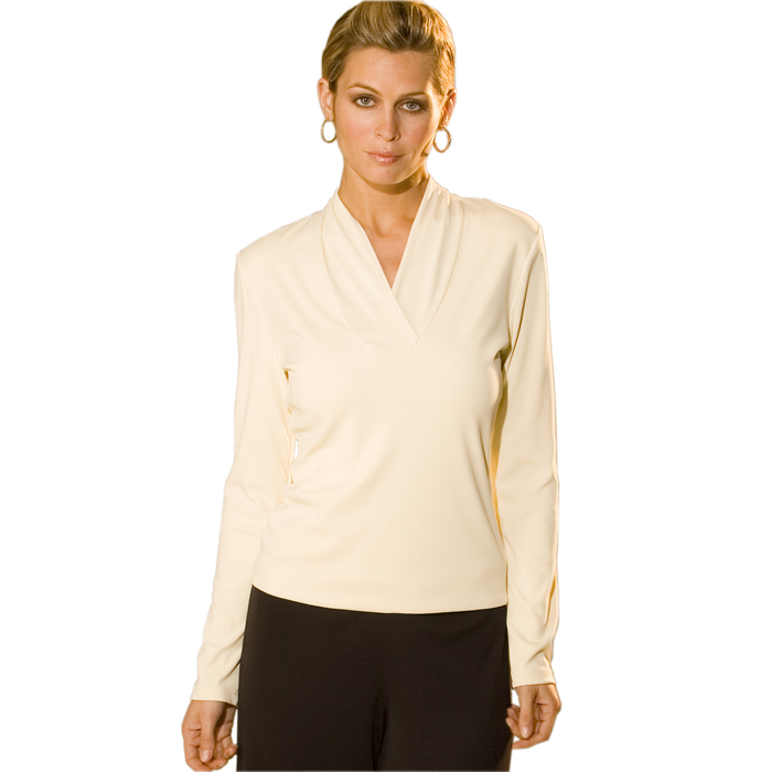 Carilyn Vaile Ruched Wrap V Top - Shell