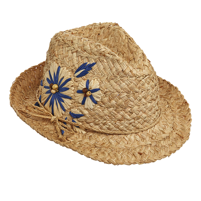 Cappelli Raffia Fedora- Royal