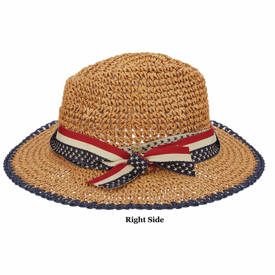 Cappelli Toyo Nautical Fedora- Toast - Click Image to Close