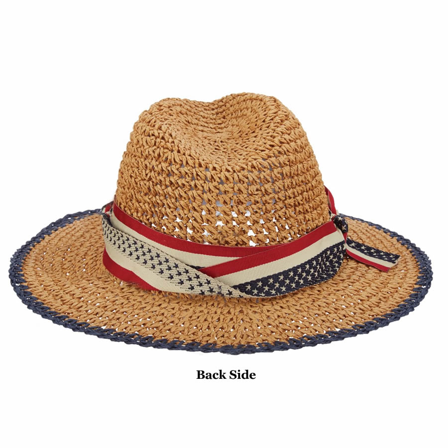 Cappelli Toyo Nautical Fedora- Toast - Click Image to Close