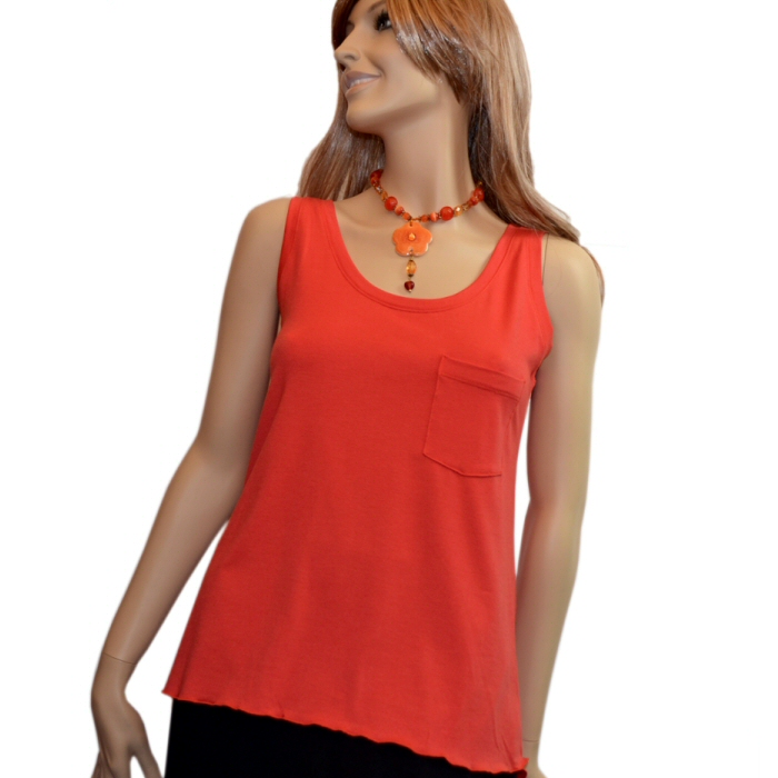 Carilyn Vaile Relaxed Pocket Tank JerZey