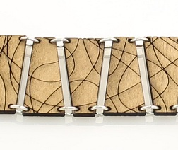 Green Tree Jewelry Mirror Modern Bracelet - Tan