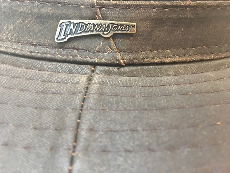 Indiana Jones Weathered Cotton Fedora- Dark Brown- XLarge - Click Image to Close