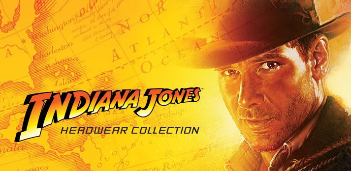 Indiana Jones Weathered Cotton Fedora- Dark Brown- XLarge