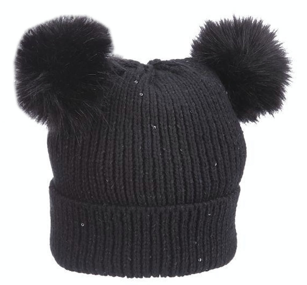 Scala Pronto Giralda Knit Cap Cosplay- Pom Black