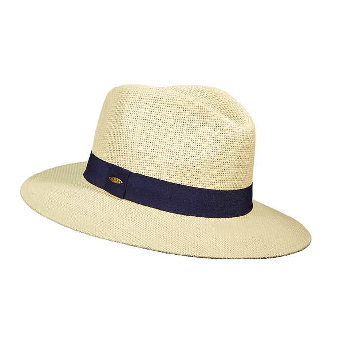 Scala Toyo Safari Hat- Navy Grosgrain