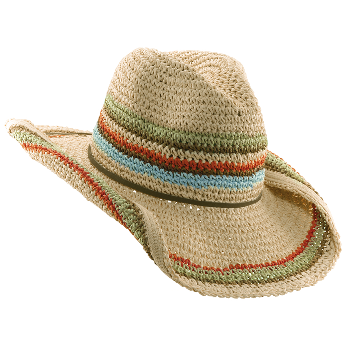 Tropical Trends Crochet Toyo Hat - Natural