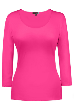 JudyP Scoop Neck 3/4 Sleeve - Bougainvillea (M)