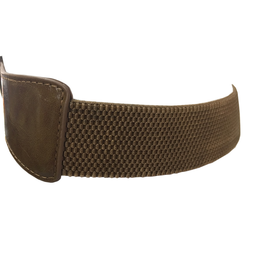 MIKAROSE Stretch Waist Belt - Taupe - Click Image to Close