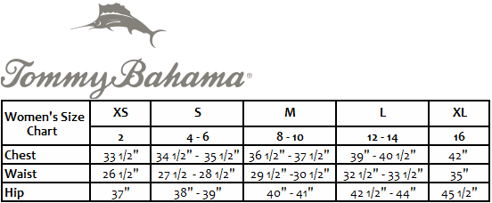 Tommy bahama shop size chart women's