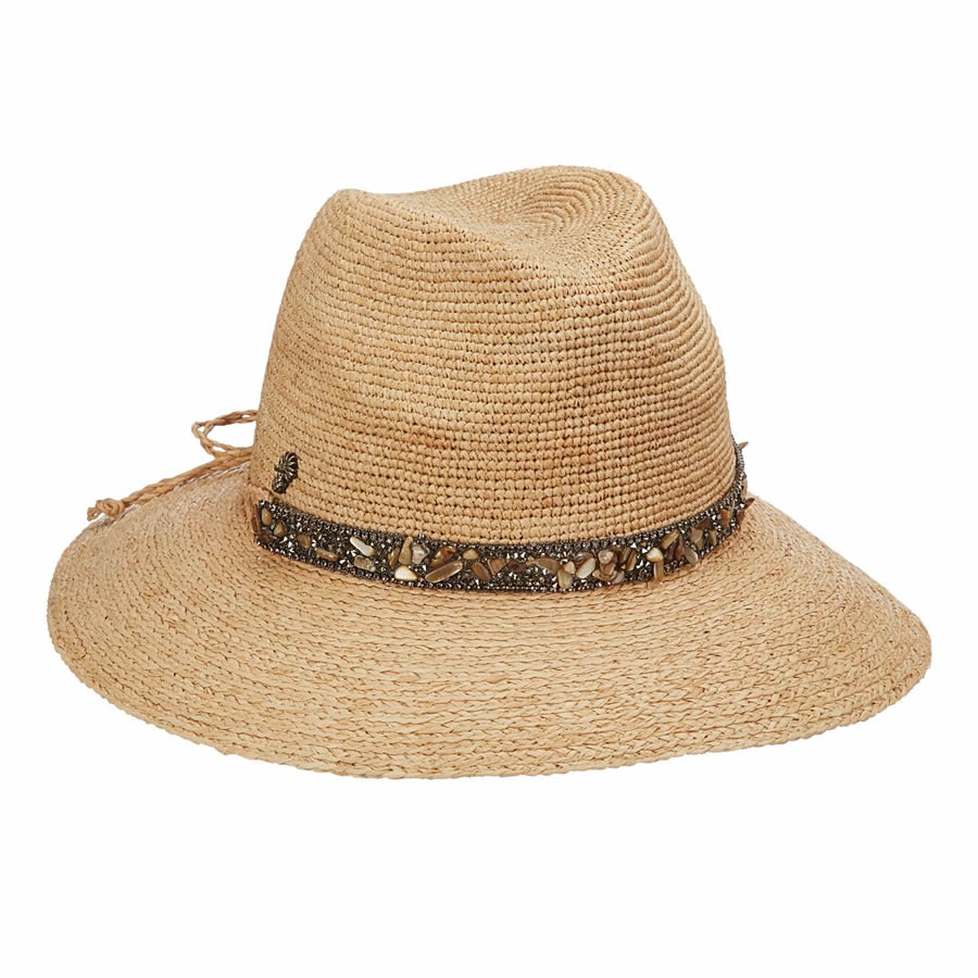 Tommy Bahama Safari Stones Crocheted Raffia Hat