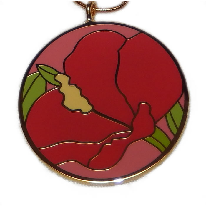 Tommy Bahama Hibiscus Enamel Pendant Necklace - Click Image to Close