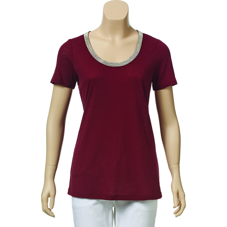 Tommy Bahama Sadie Jersey Metallic Trim Tee