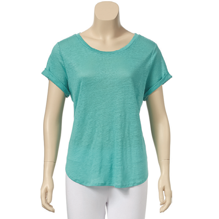 Tommy Bahama Linnea Jersey Linen Short Sleeve Tee- Ice Cave