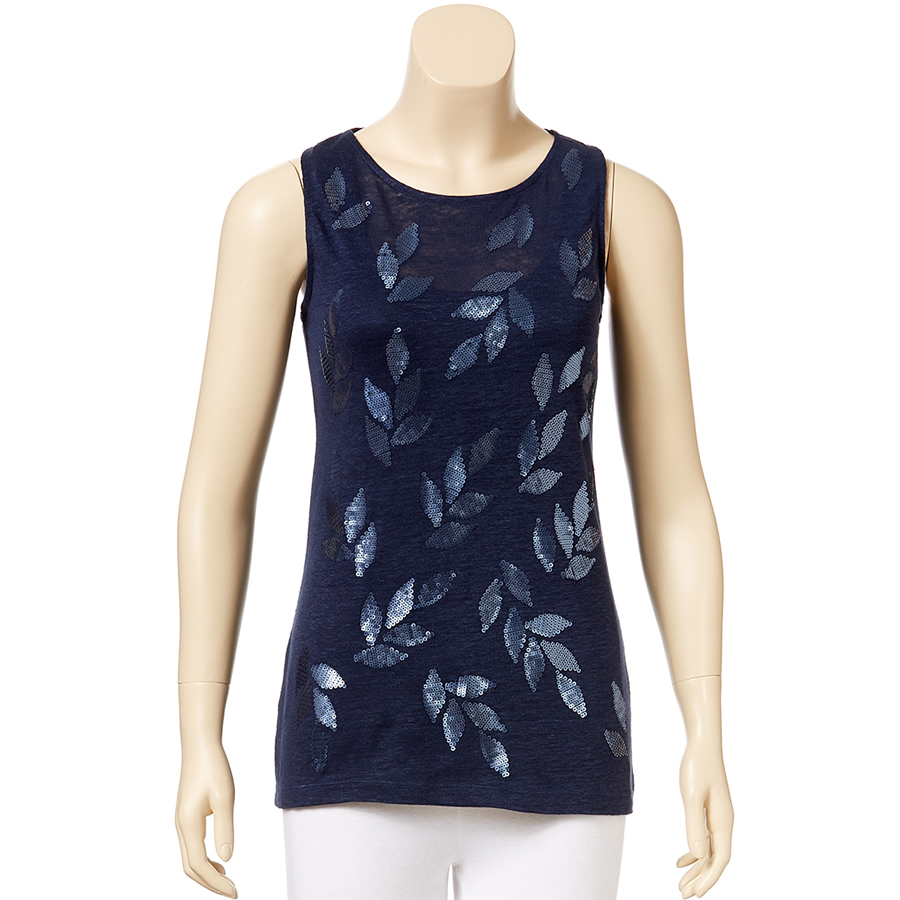 Tommy Bahama Linnea Sequin Tank - Ocean Deep