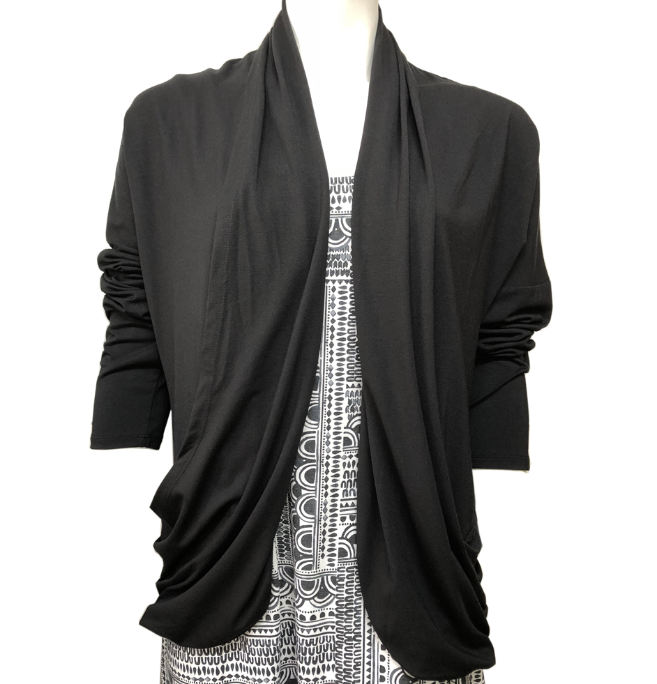 Tommy Bahama Island Cool Jersey Cardigan-Black