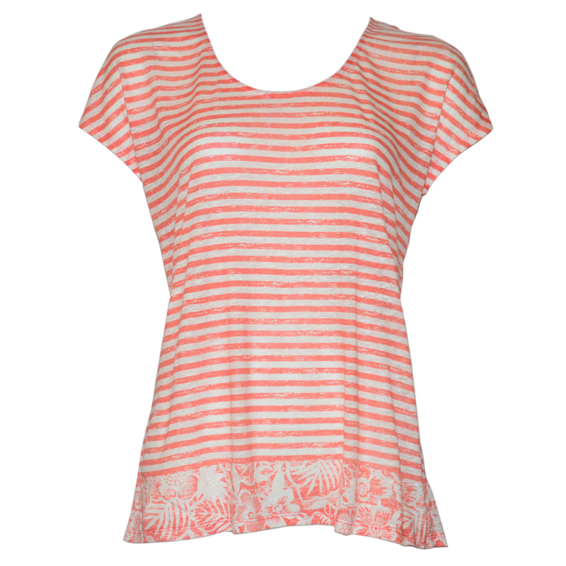 Tommy Bahama Del Lago Floral Stripe Tee