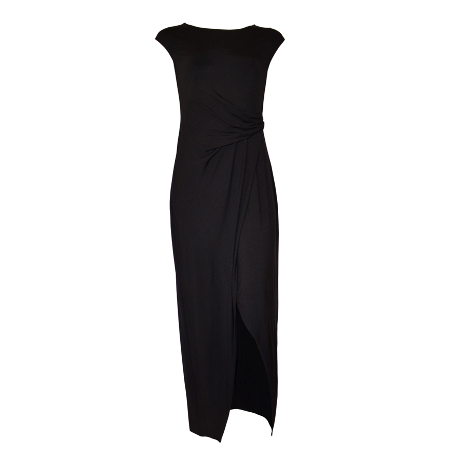 Tommy Bahama Tambour Cap Sleeve Long Dress - Black