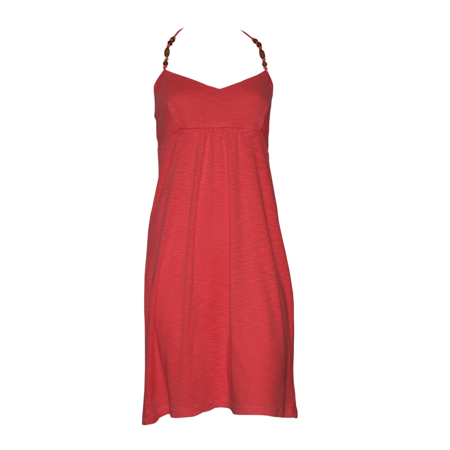 Tommy Bahama Ashby Rib Halter Dress- Bright Coral