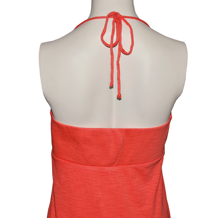 Tommy Bahama Ashby Rib Halter Dress- Bright Coral - Click Image to Close