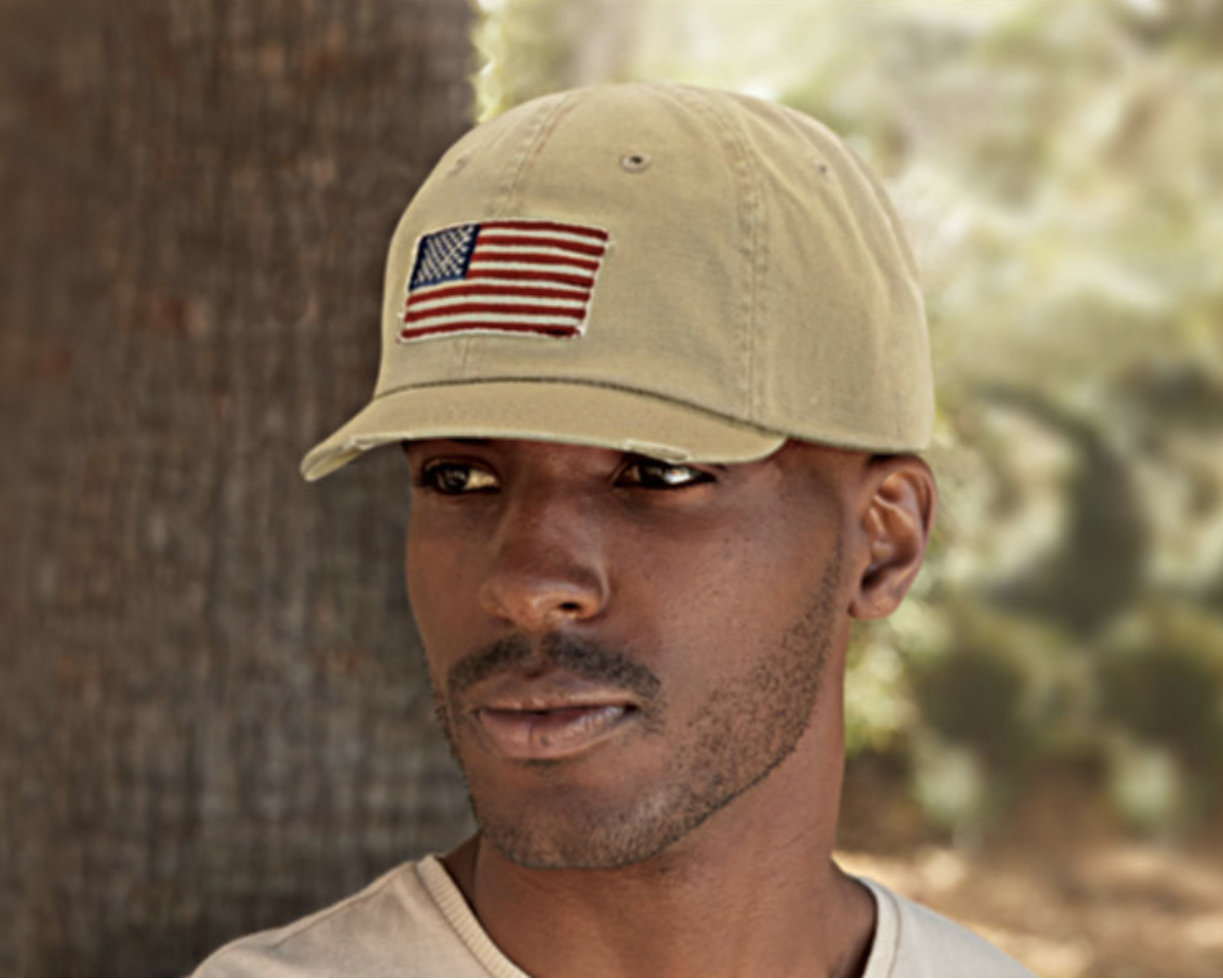 Dorfman Pacific Global Trends USA Panel Cap - Khaki - Click Image to Close