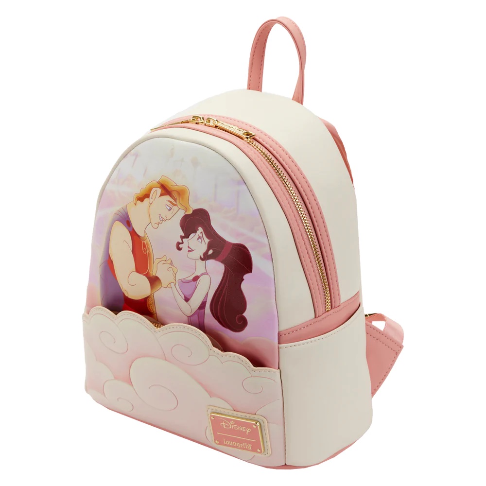 Loungefly Hercules 25th Anniversary Hercules and Megara Mini Backpack Backpack - Click Image to Close