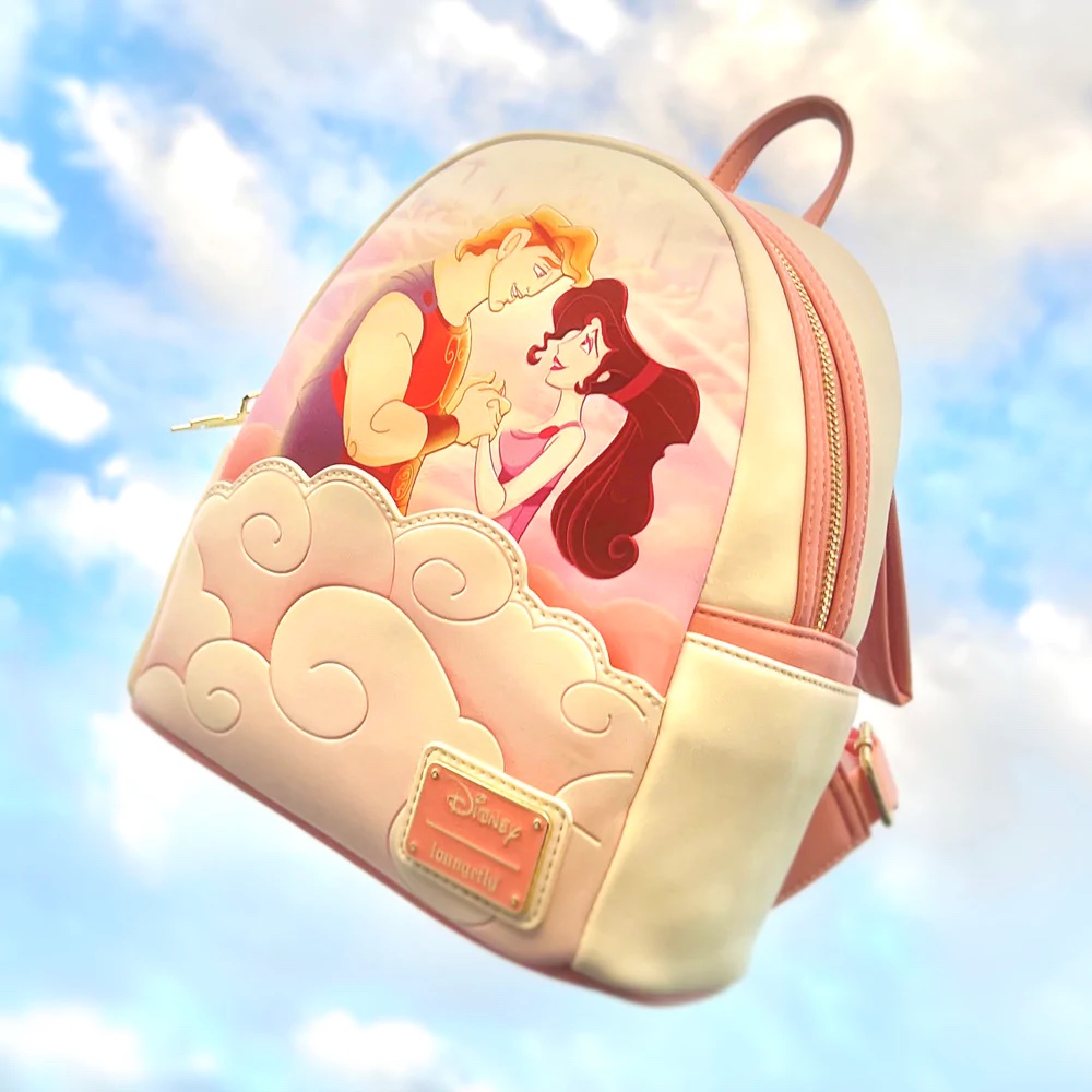 Loungefly Hercules 25th Anniversary Hercules and Megara Mini Backpack Backpack - Click Image to Close