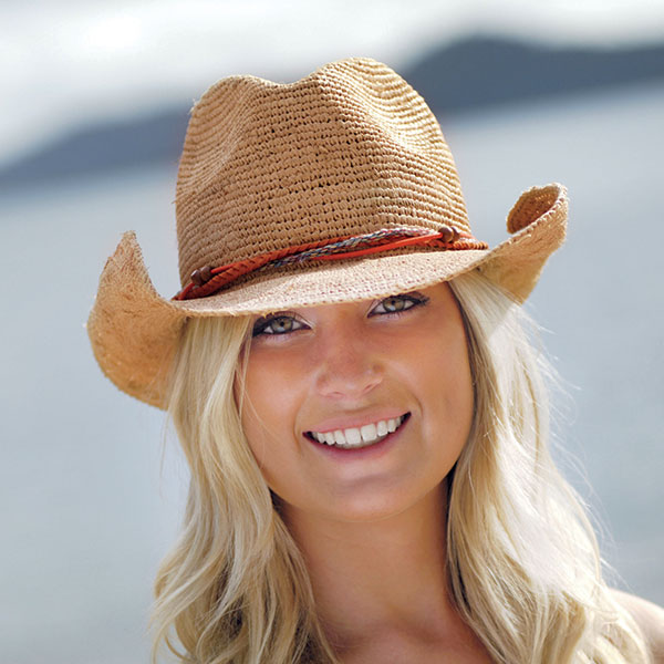 Wallaroo Catalina Cowboy Raffia Hat - Click Image to Close